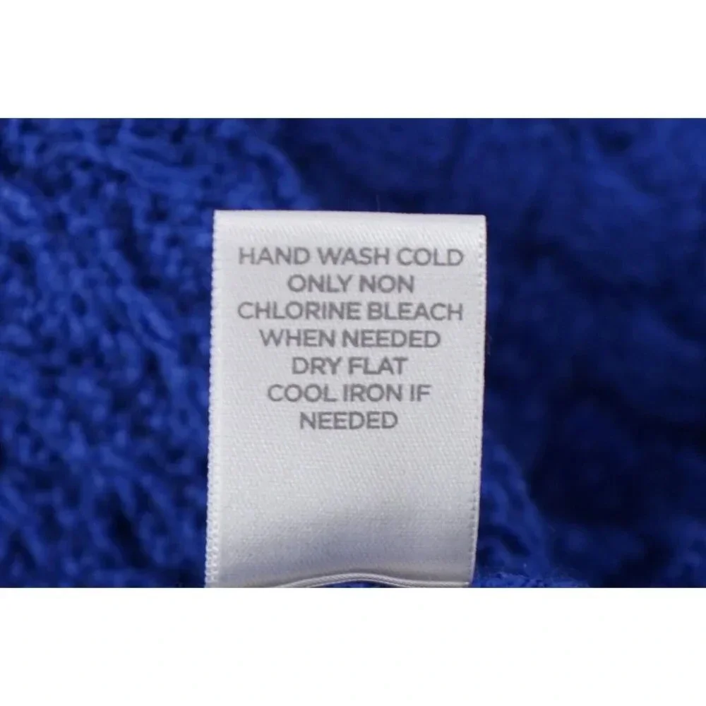 Avenue Sweater Women 14/16 Blue Long Tunic Round Neck Long Bell Sleeve Soft - Picture 9 of 9